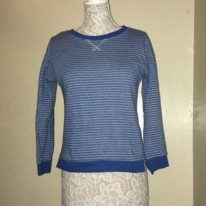 Blue and white stripped Pull over sweater